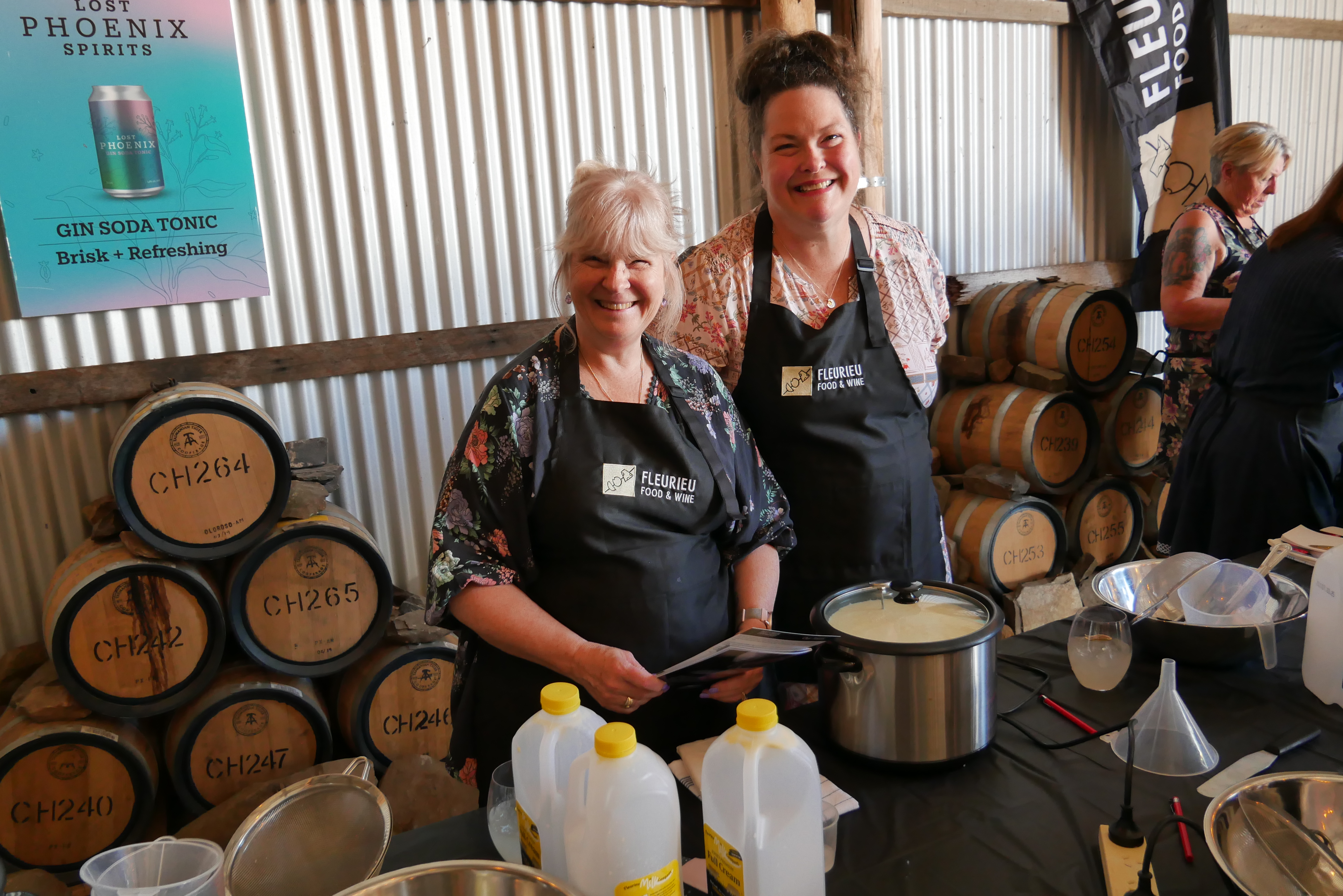 Guests at a Fleurieu Food and Wine cooking class at Jackson Square, Adelaide