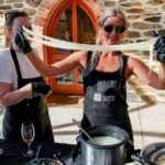 Guest stretching Mozzarella