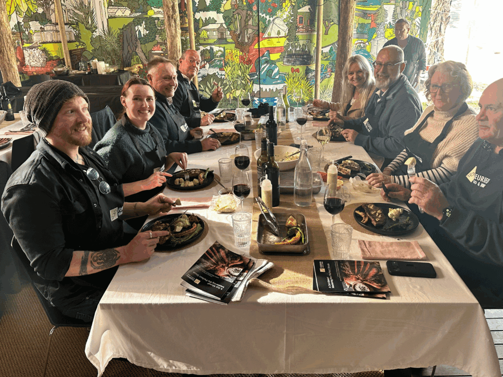 Long table at a seasonal event