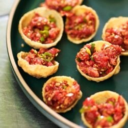 Beef Tartare Puri cups